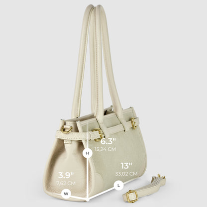 Italian Genuine Suede & Full-Grain Leather Shoulder Bag | Lodi