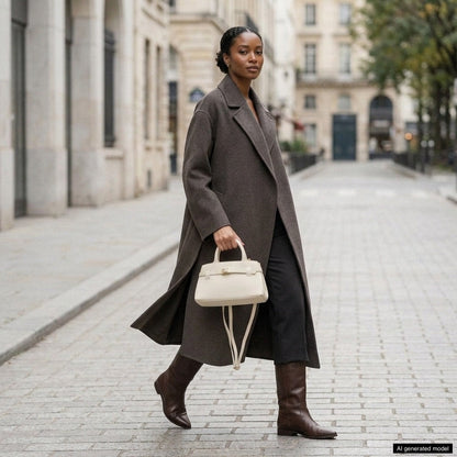Italian Full-Grain Leather Top-Handle Bag | Cervia