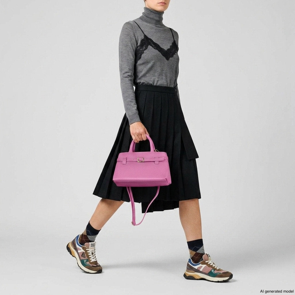 Italian Full-Grain Leather Top-Handle Bag | Cervia