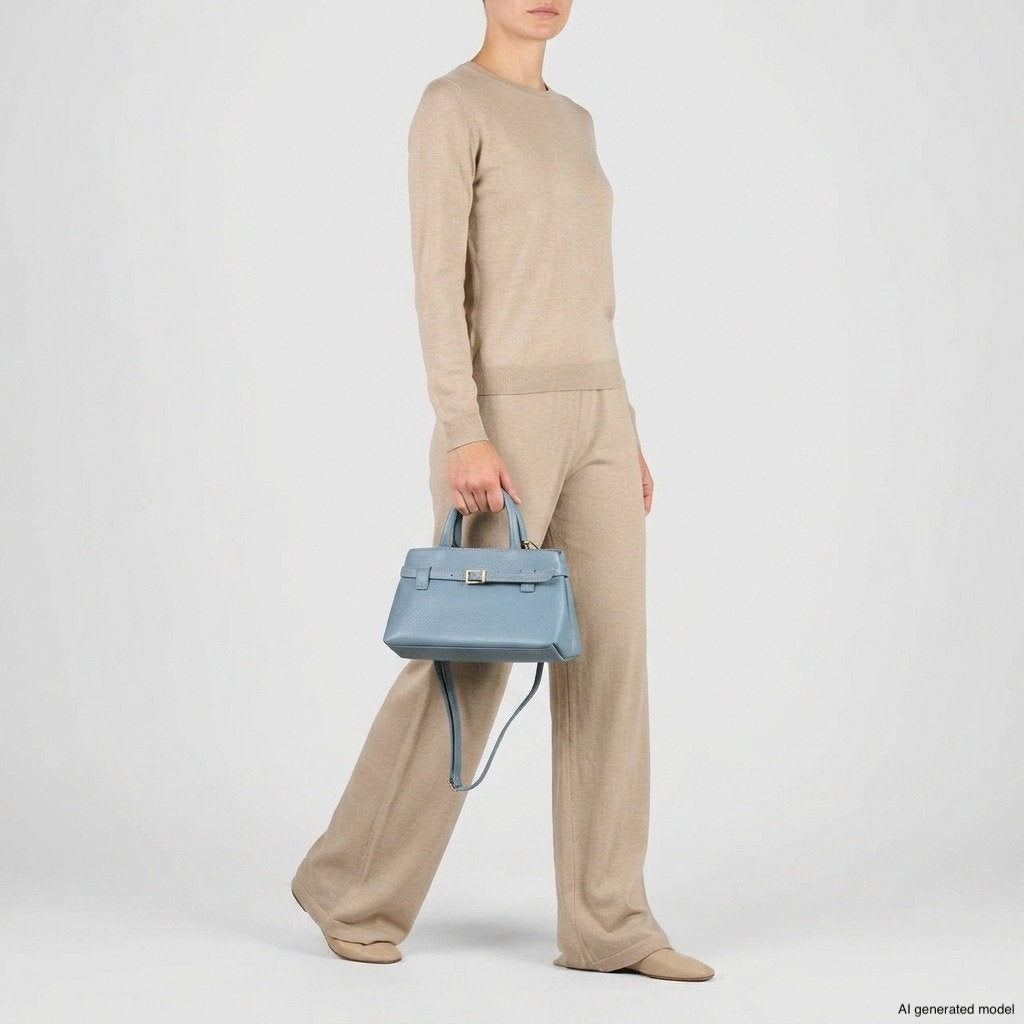 Italian Full-Grain Leather Top-Handle Bag | Cervia