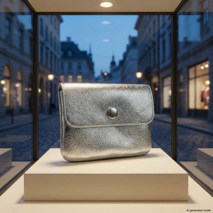 Italian Genuine Metallic Suede Wallet | Assisi