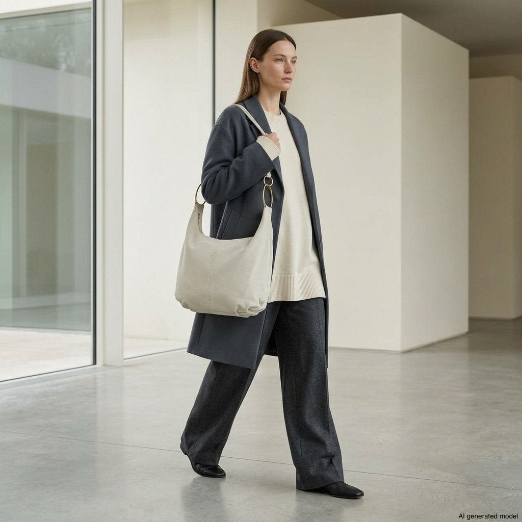Italian Genuine Suede Hobo Bag | Belluno