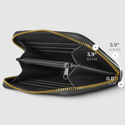 Italian Metallic Full-Grain Leather Wallet | Ancona