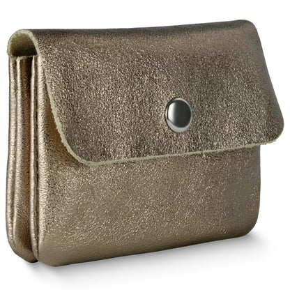 Italian Genuine Metallic Suede Wallet | Assisi