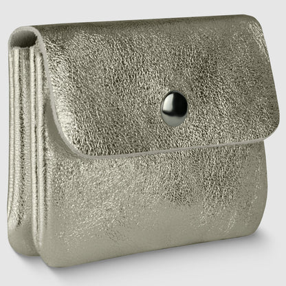 Italian Genuine Metallic Suede Wallet | Assisi