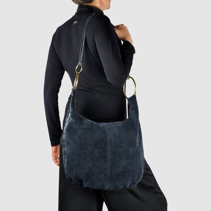 Italian Genuine Suede Hobo Bag | Belluno