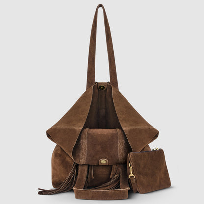 Italian Genuine Suede Tote Bag | Como