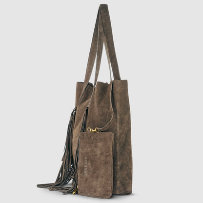 Italian Genuine Suede Tote Bag | Como