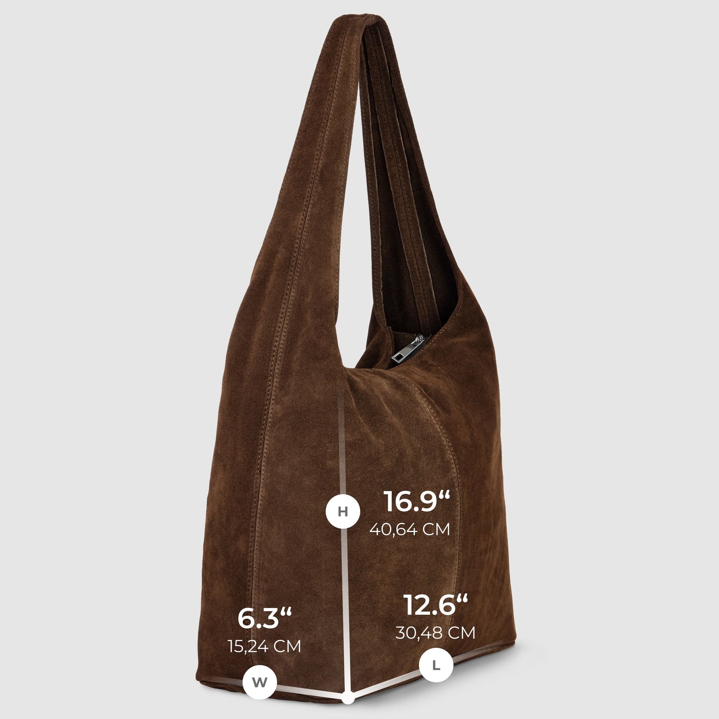 Italian Genuine Suede Hobo Bag | Palermo