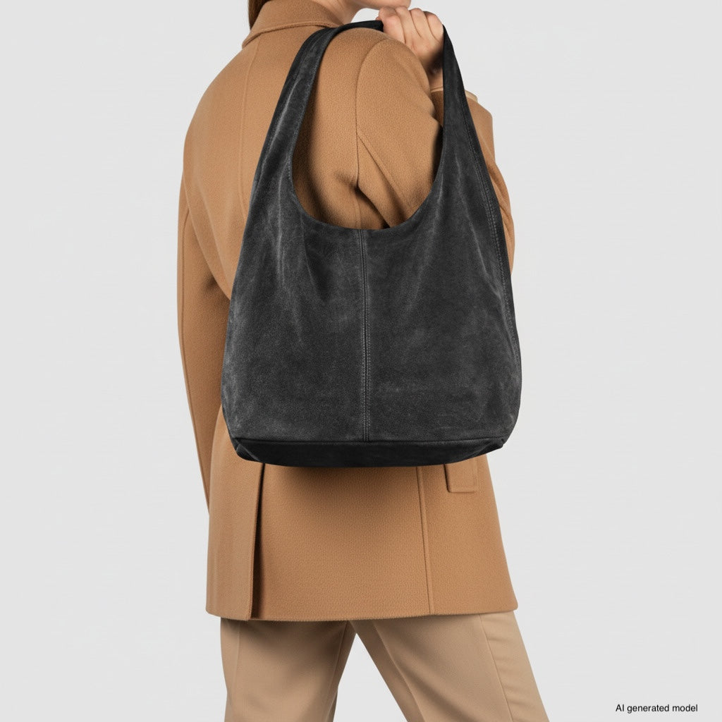 Italian Genuine Suede Hobo Bag | Palermo