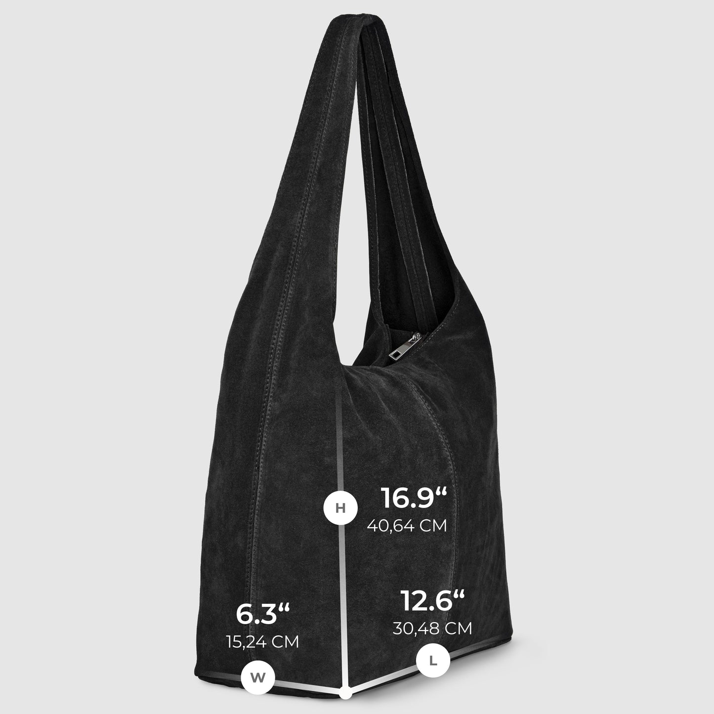 Italian Genuine Suede Hobo Bag | Palermo