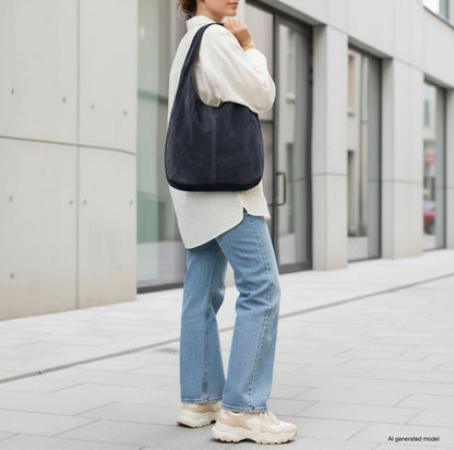 Italian Genuine Suede Hobo Bag | Palermo