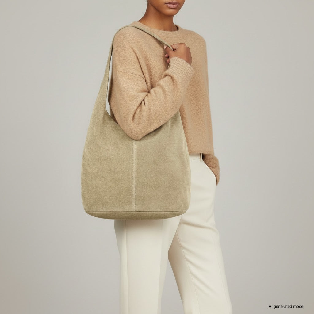 Italian Genuine Suede Hobo Bag | Palermo