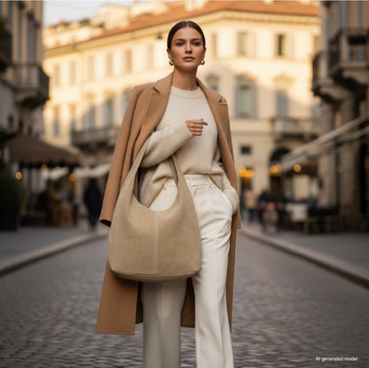 Italian Genuine Suede Hobo Bag | Palermo