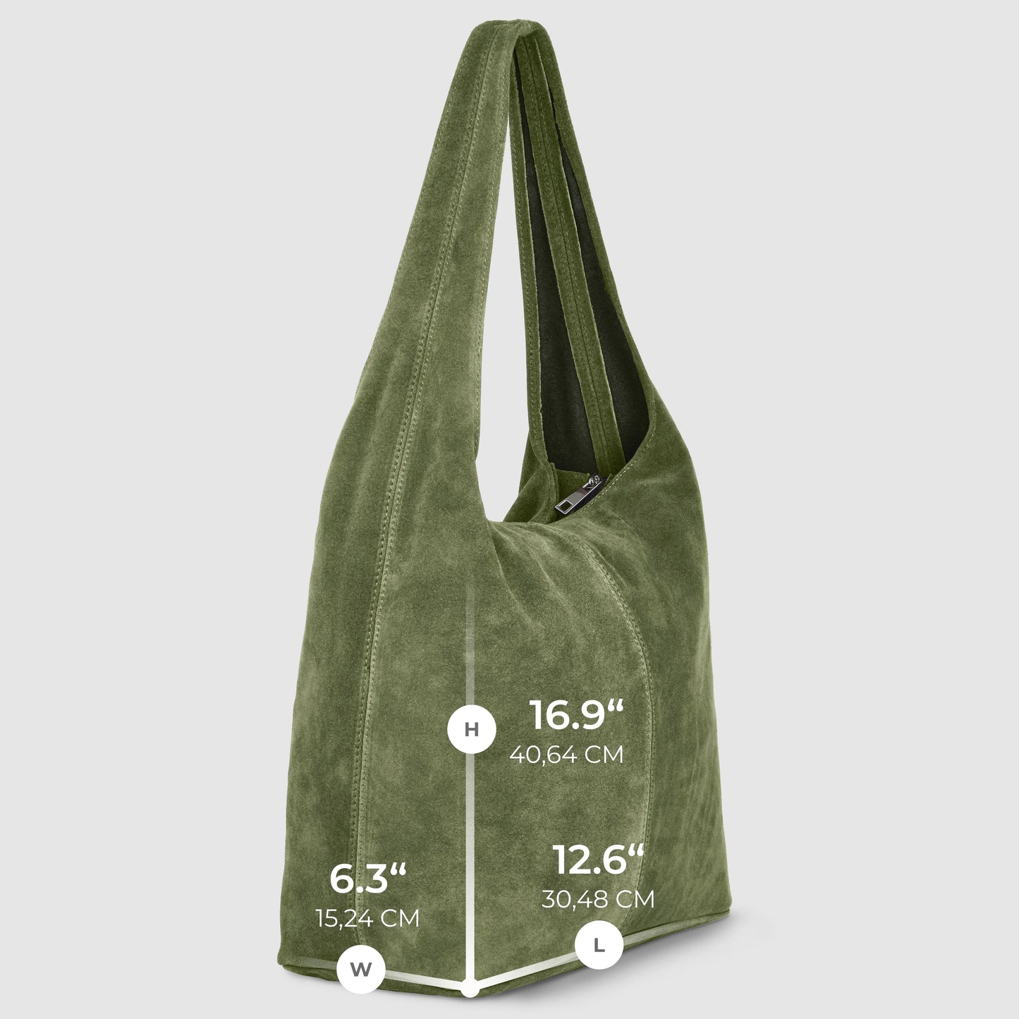 Italian Genuine Suede Hobo Bag | Palermo