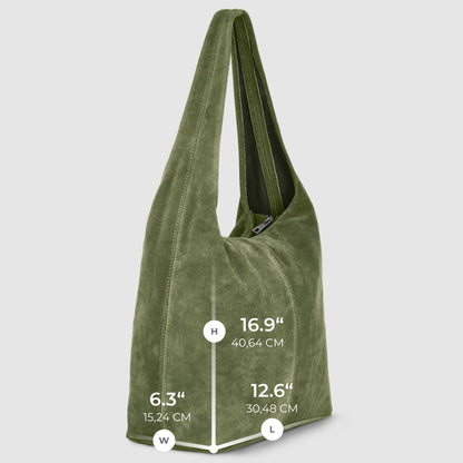 Italian Genuine Suede Hobo Bag | Palermo