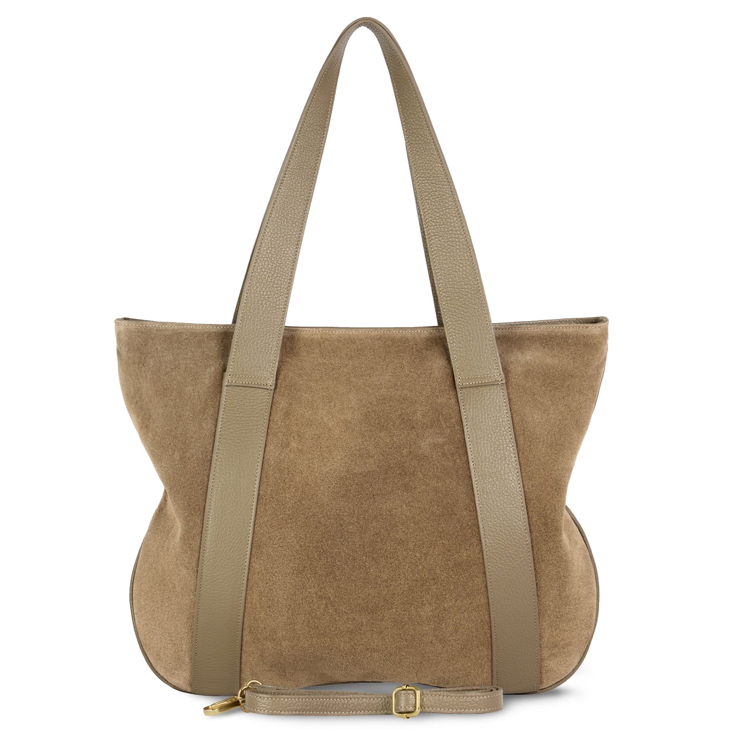 Italian Genuine Suede & Full-Grain Leather Tote Bag | Varese