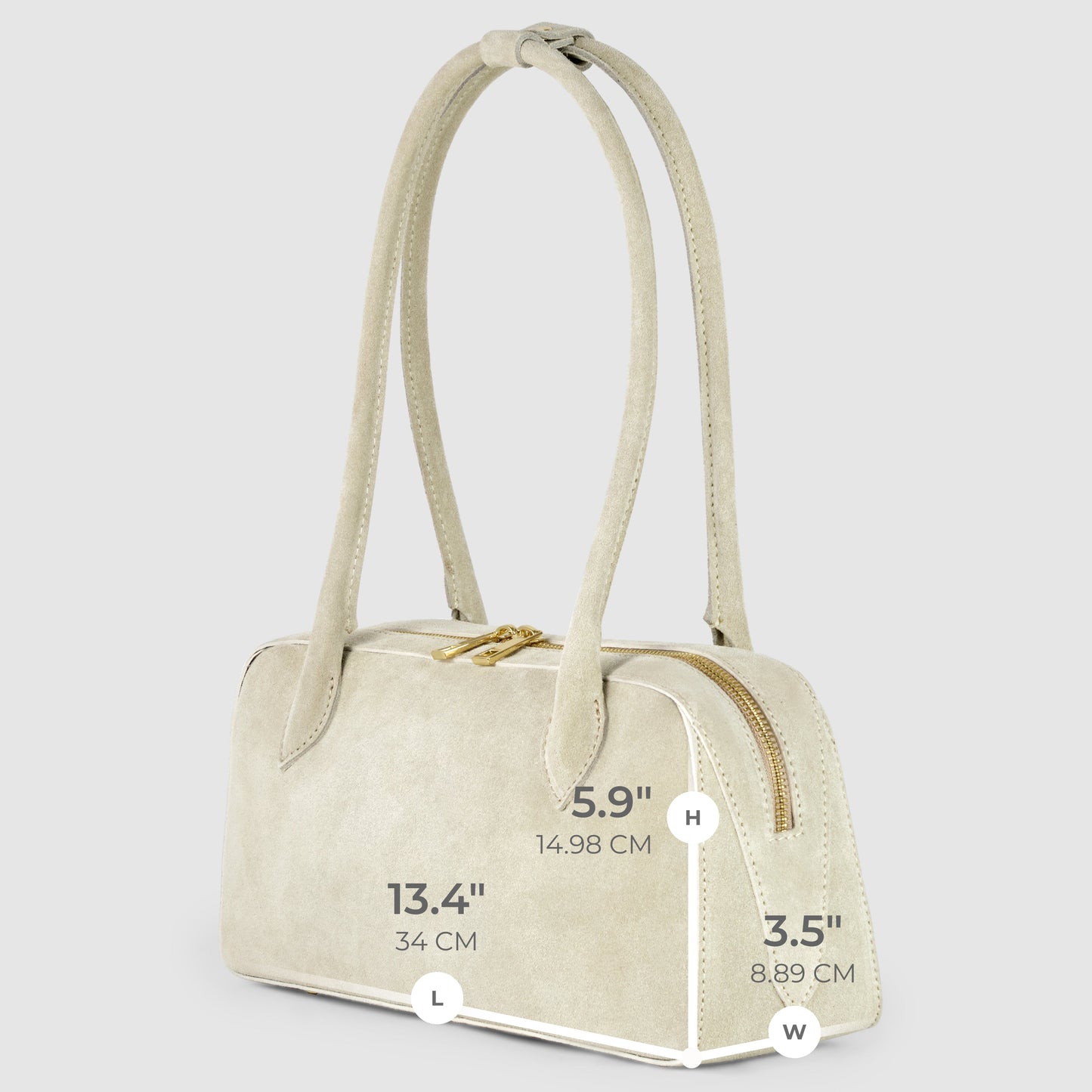 Italian Genuine Suede Shoulder Bag | Pavia