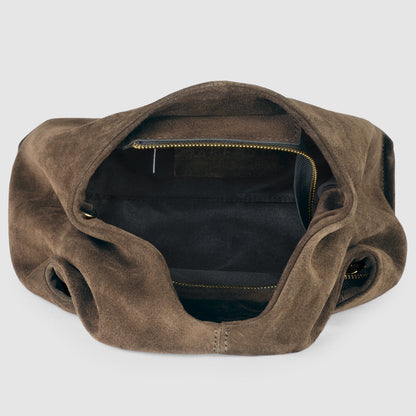 Italian Genuine Suede Shoulder Bag | Ferrara