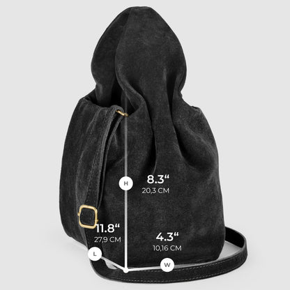 Italian Genuine Suede Shoulder Bag | Ferrara
