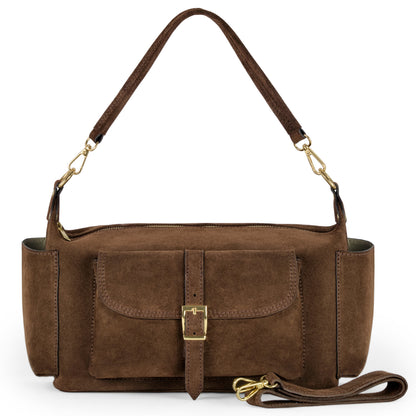 Italian Genuine Suede Shoulder Bag | Sondrio