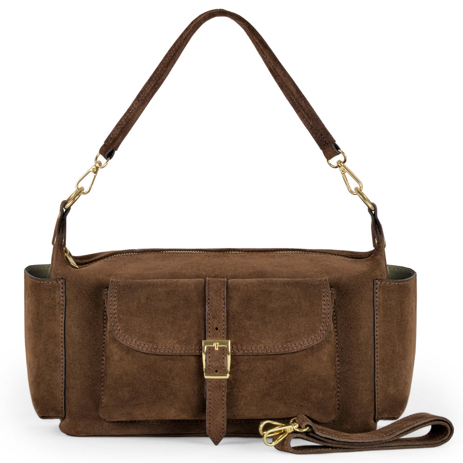 Italian Genuine Suede Shoulder Bag | Sondrio
