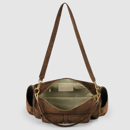 Italian Genuine Suede Shoulder Bag | Sondrio