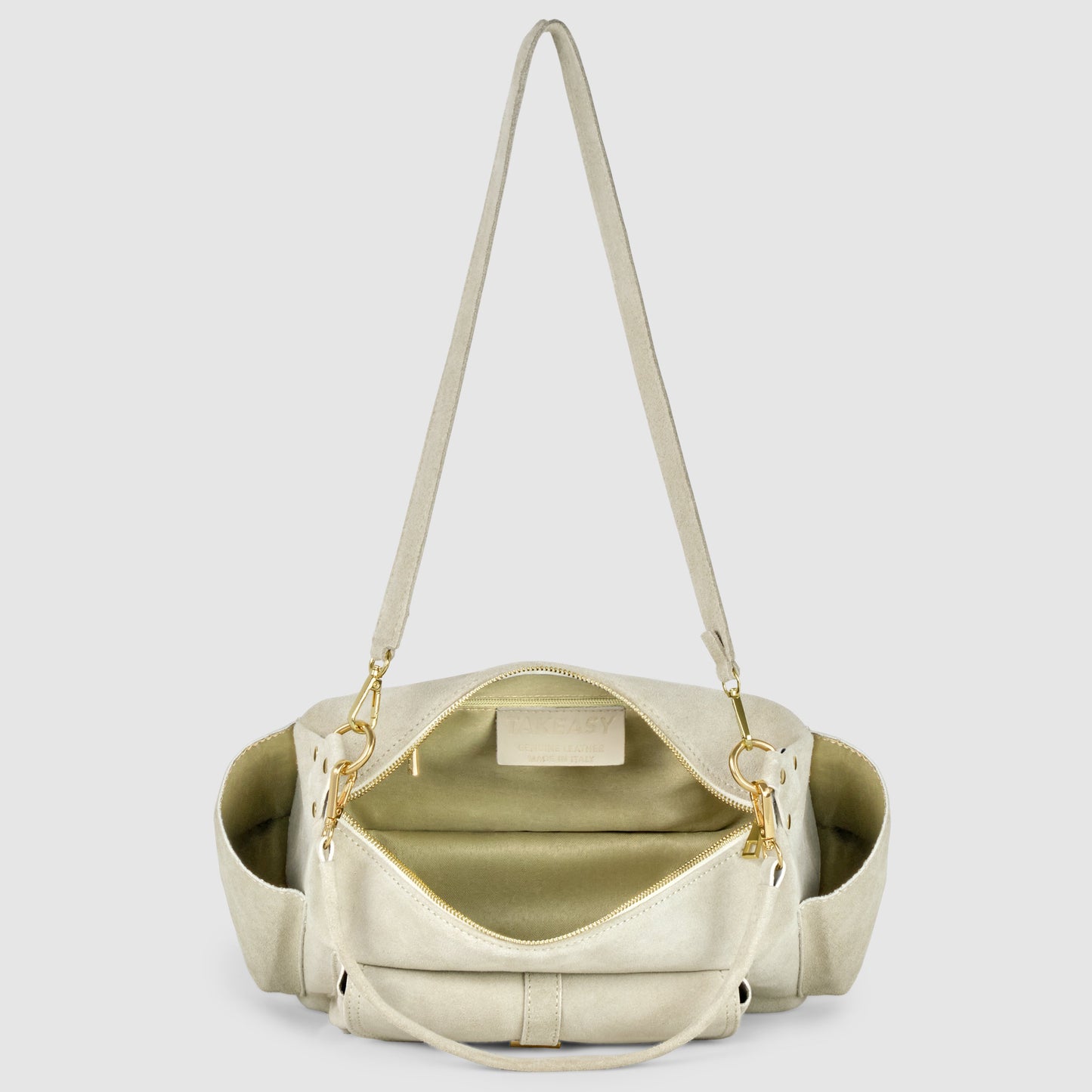 Italian Genuine Suede Shoulder Bag | Sondrio