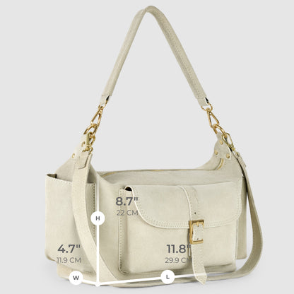 Italian Genuine Suede Shoulder Bag | Sondrio