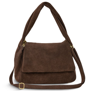 Italian Genuine Suede Top-Handle Bag | Ravenna