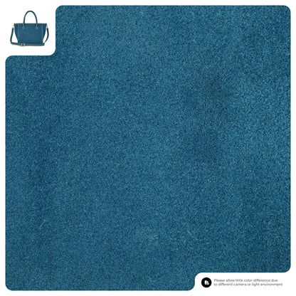 Italian Genuine Suede & Full-Grain Leather Top-Handle Bag | Alba