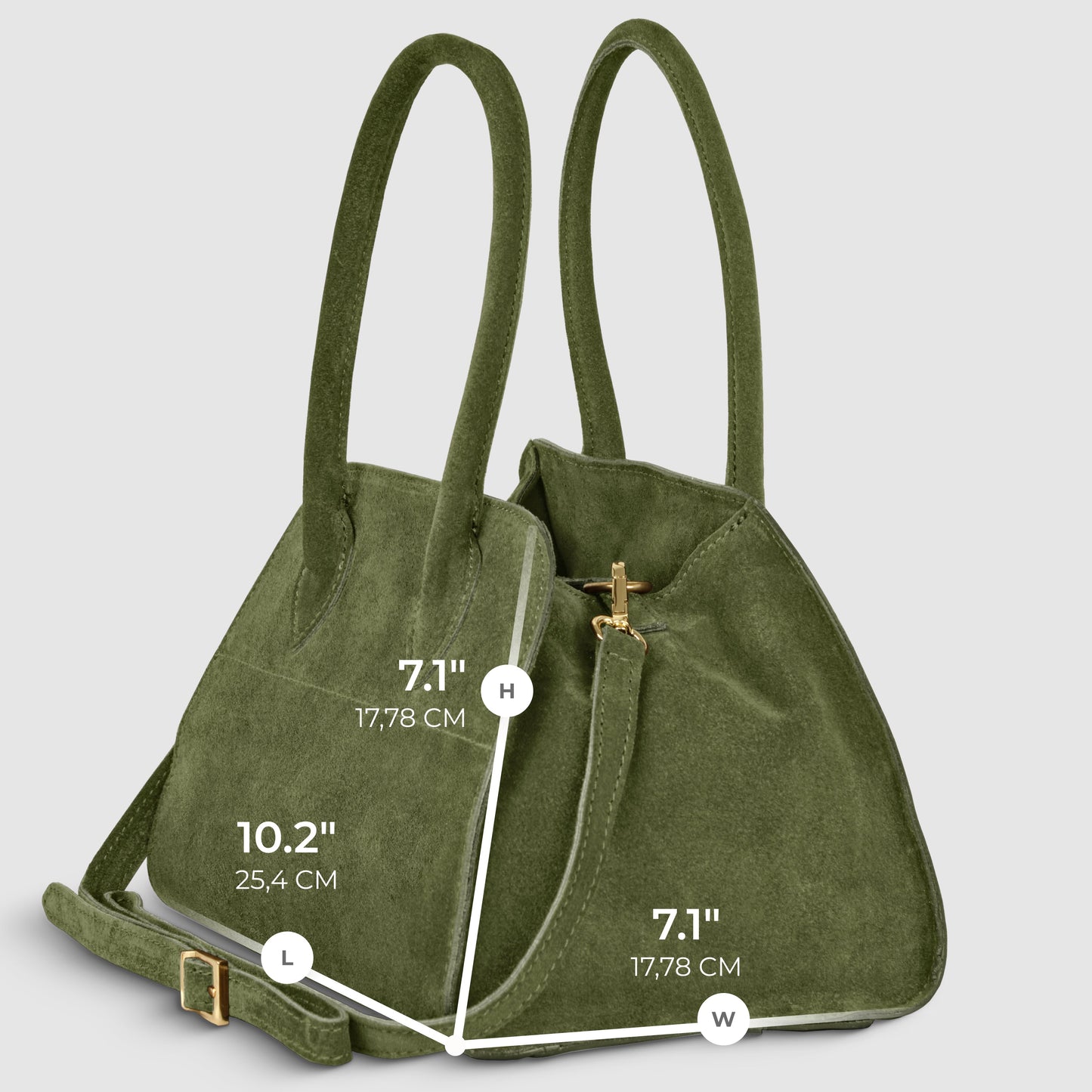 Italian Genuine Suede Top-Handle Bag | Novara