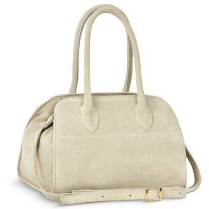Italian Genuine Suede Top-Handle Bag | Novara
