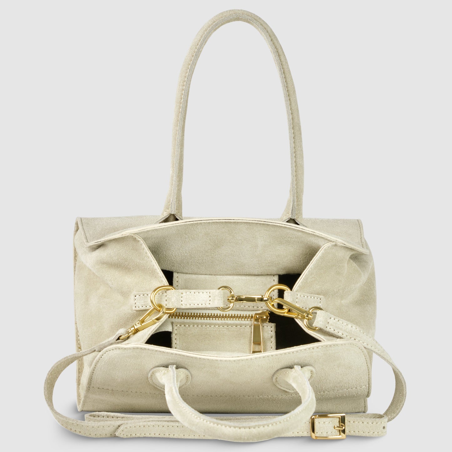 Italian Genuine Suede Top-Handle Bag | Novara