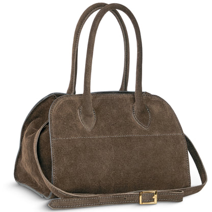 Italian Genuine Suede Top-Handle Bag | Novara