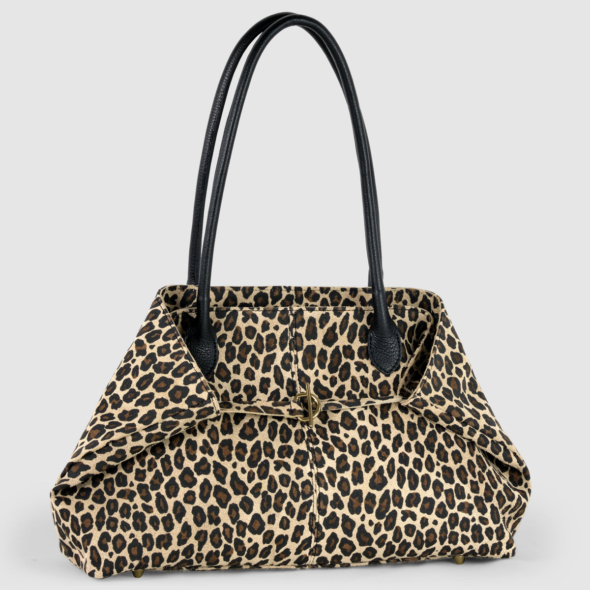 Bolso tote de cuero genuino de gamuza y plena flor italiano | Bolonia
