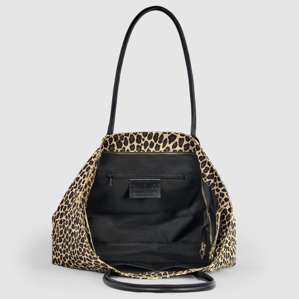 Bolso tote de cuero genuino de gamuza y plena flor italiano | Bolonia