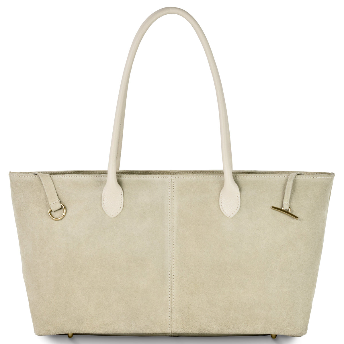 Bolso tote de cuero genuino de gamuza y plena flor italiano | Bolonia