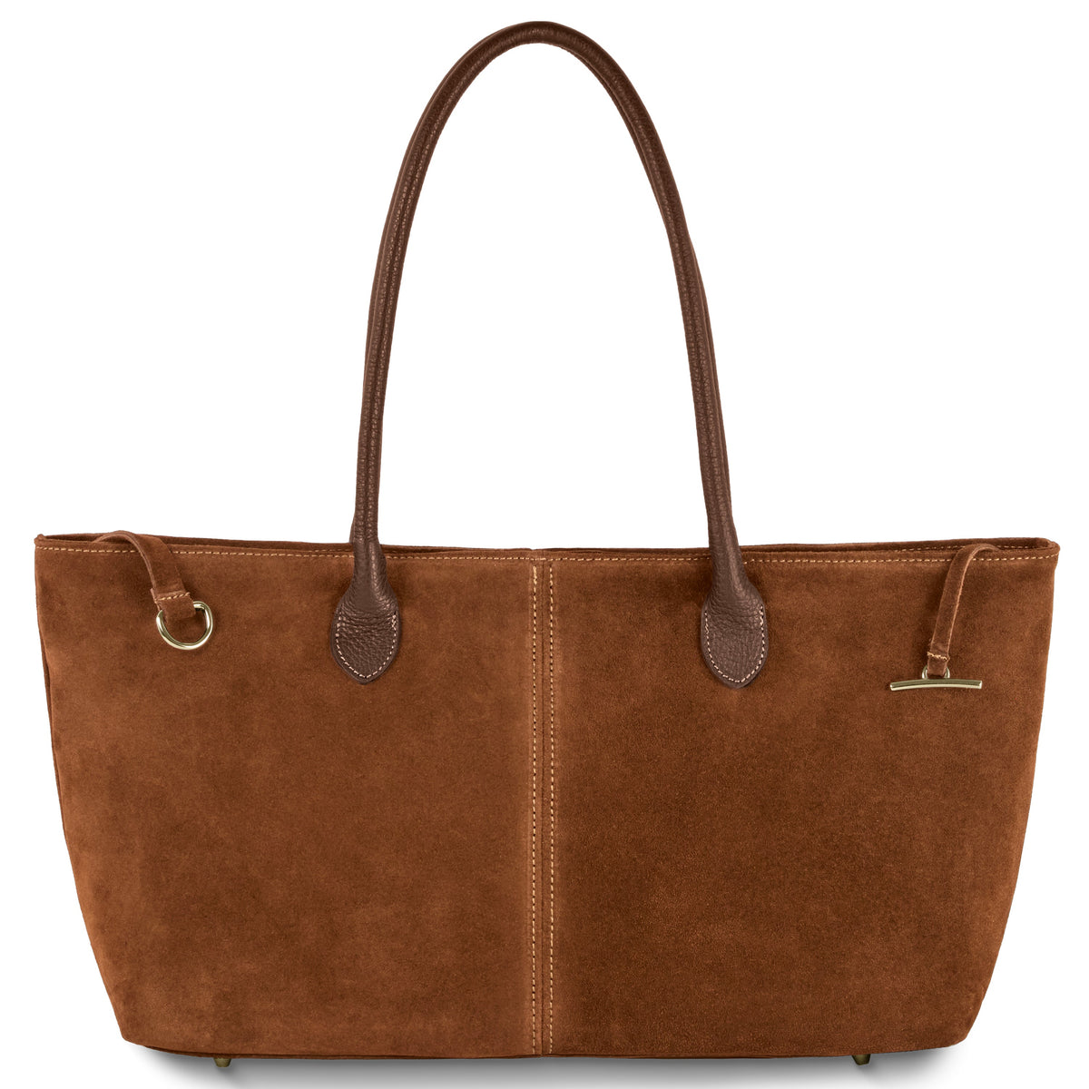 Bolso tote de cuero genuino de gamuza y plena flor italiano | Bolonia