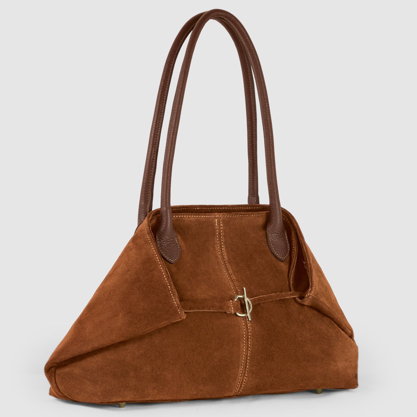 Italian Genuine Suede & Full-Grain Leather Tote Bag | Bologna