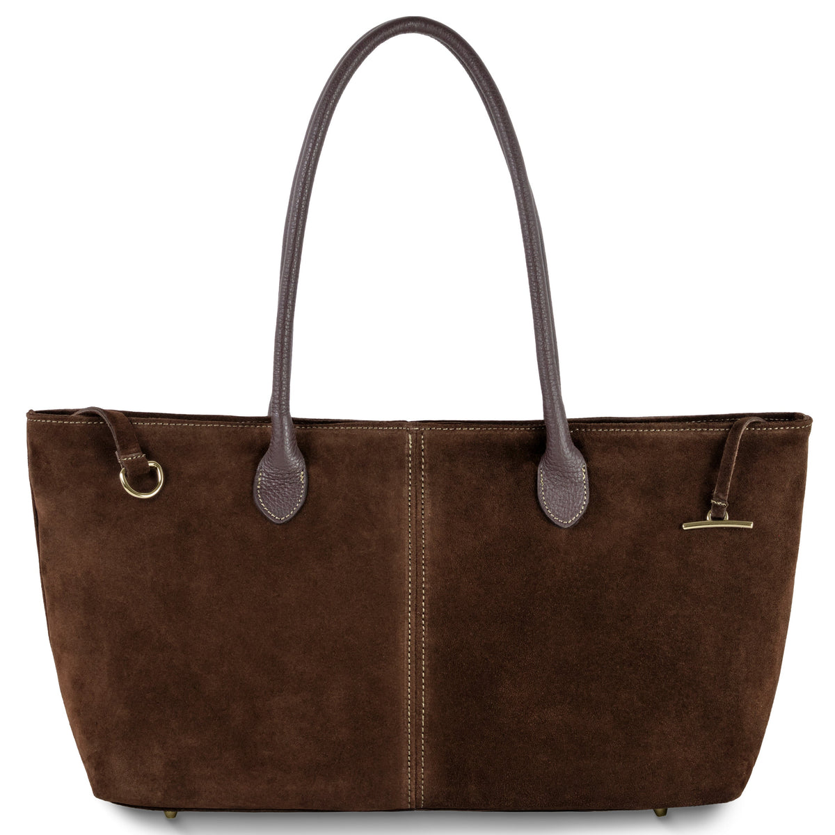Bolso tote de cuero genuino de gamuza y plena flor italiano | Bolonia