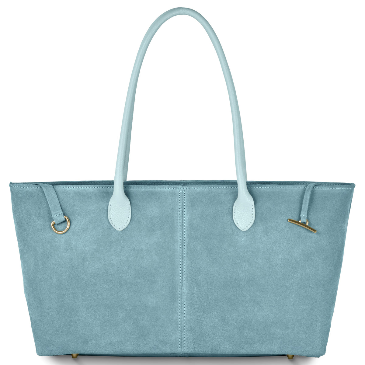 Bolso tote de cuero genuino de gamuza y plena flor italiano | Bolonia