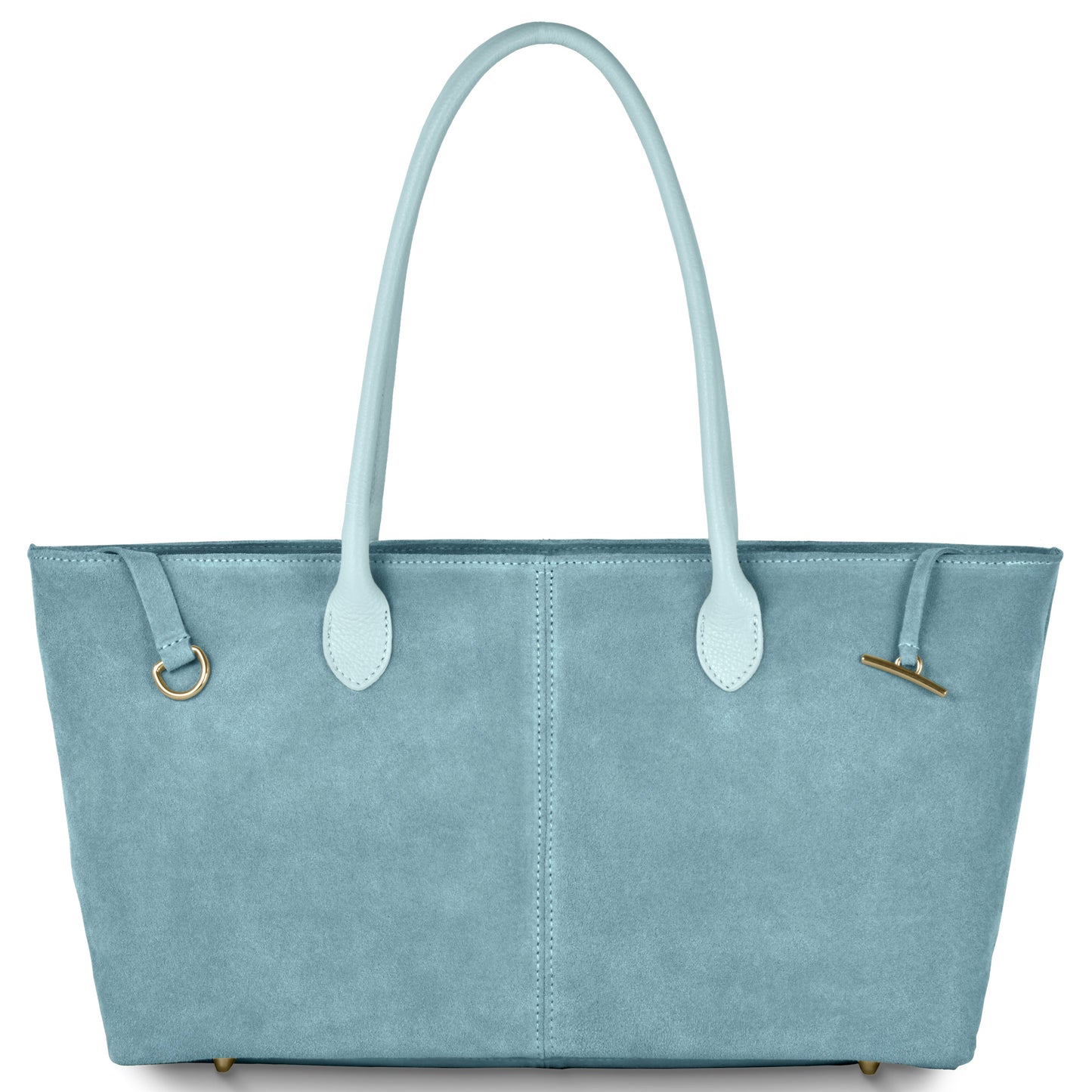 Italian Genuine Suede & Full-Grain Leather Tote Bag | Bologna