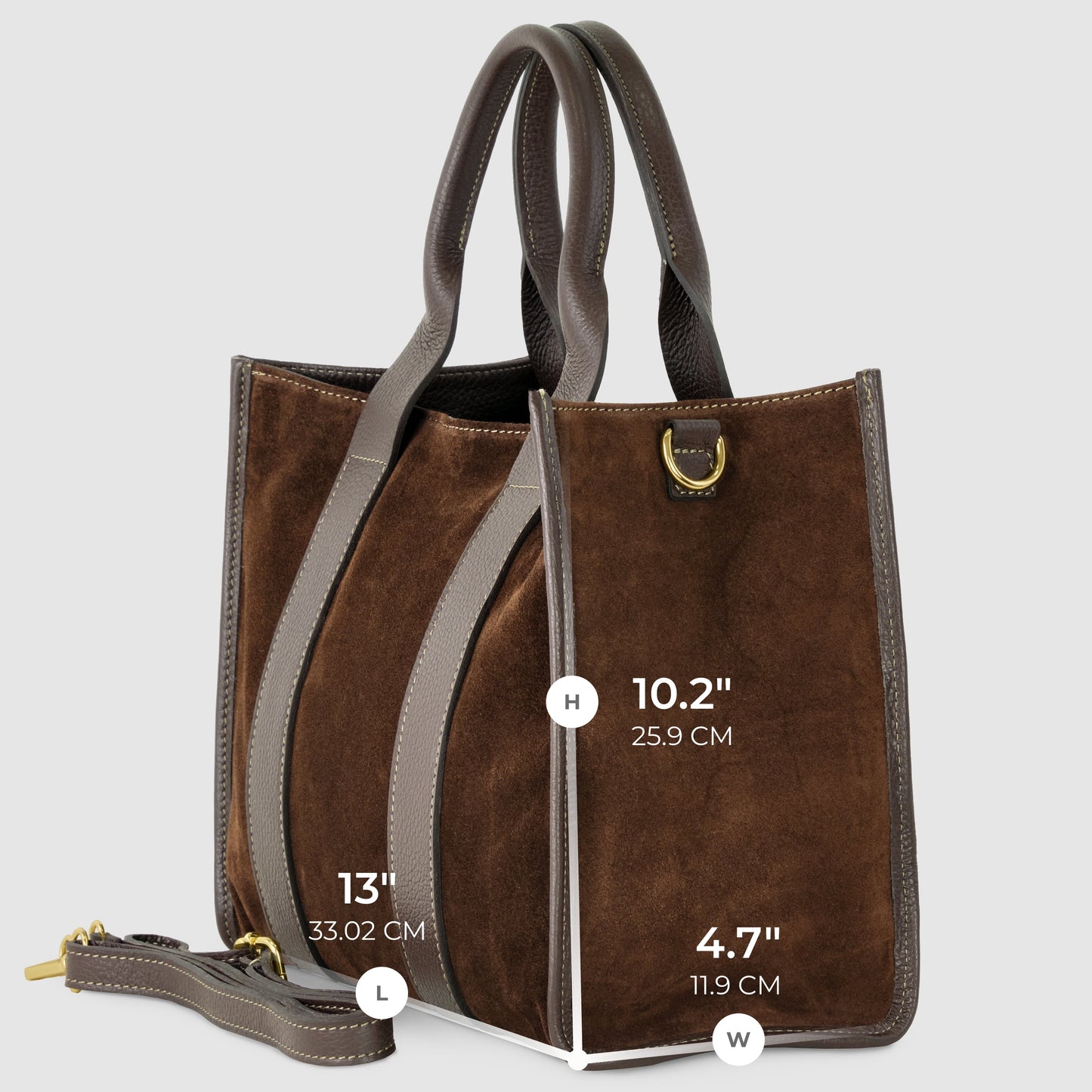 Italian Genuine Suede Tote Bag | Brianza