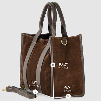 Italian Genuine Suede Tote Bag | Brianza