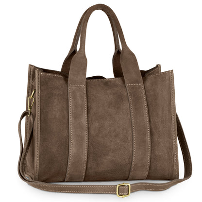 Italian Genuine Suede Tote Bag | Brianza
