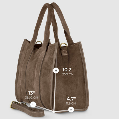 Italian Genuine Suede Tote Bag | Brianza