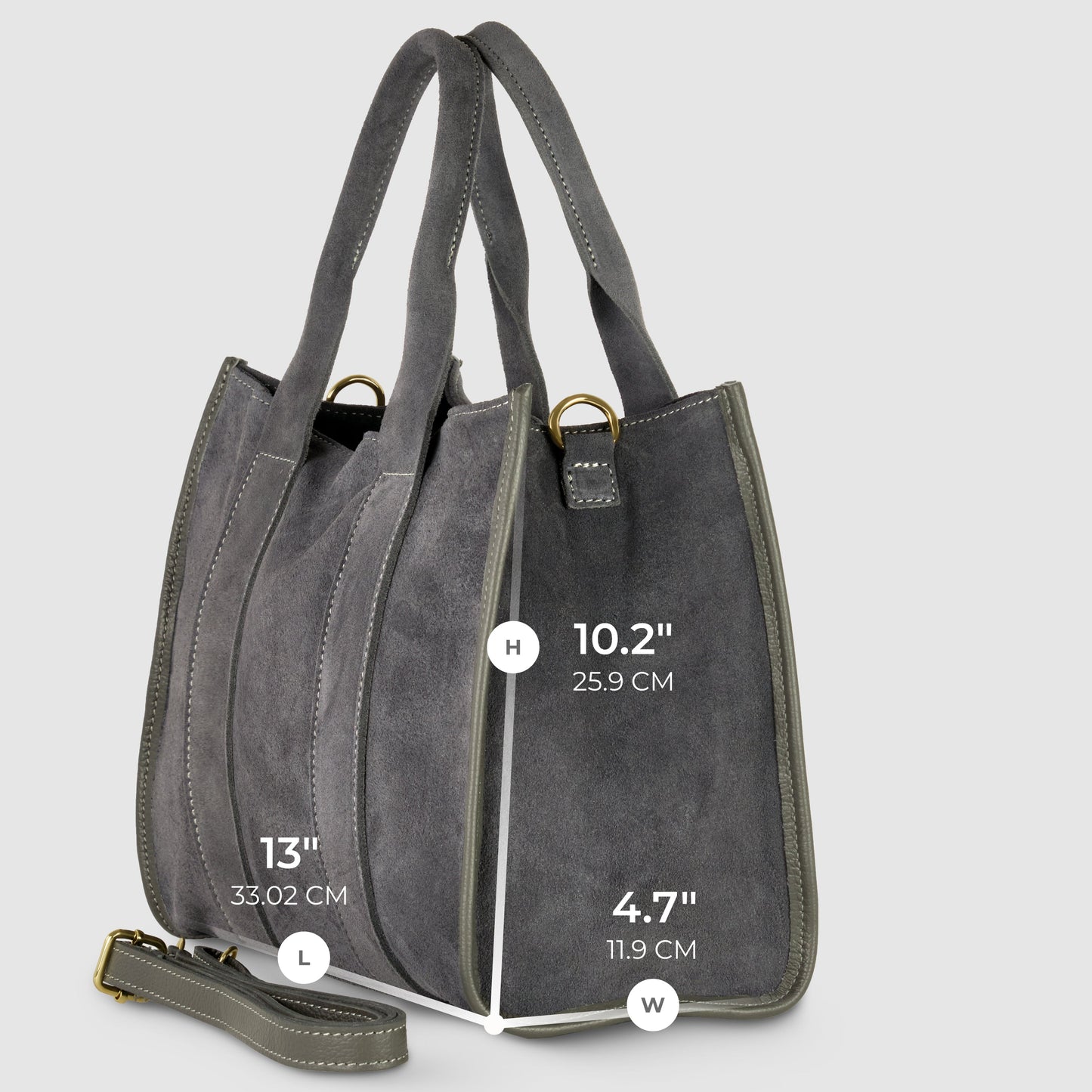 Italian Genuine Suede Tote Bag | Brianza