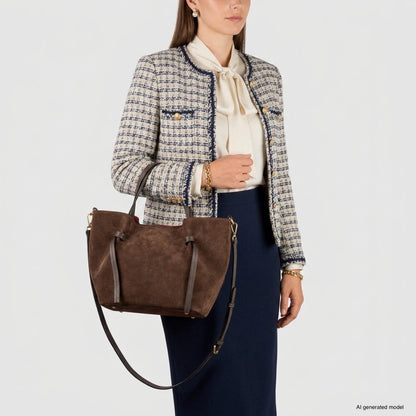 Italian Genuine Suede Tote Bag | Rovigo