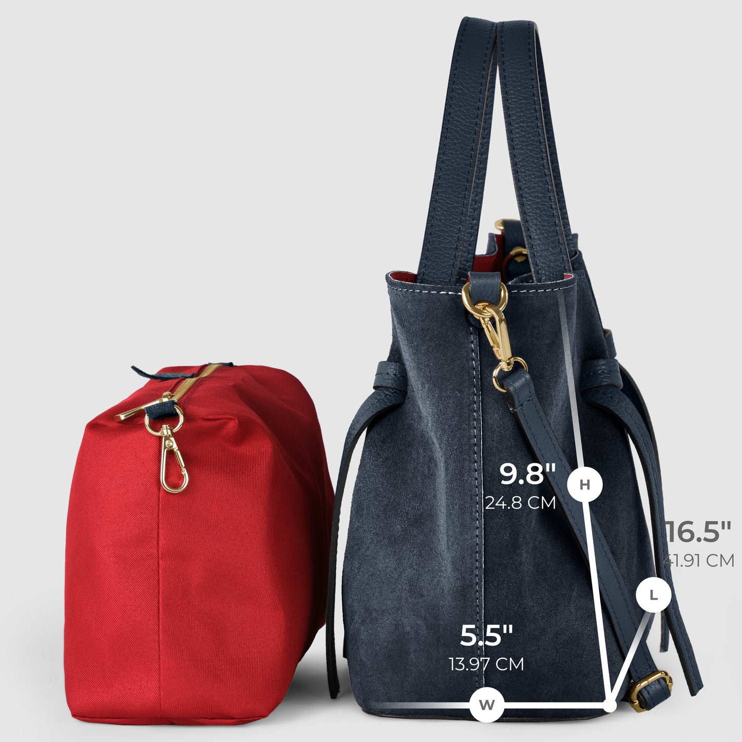 Italian Genuine Suede Tote Bag | Rovigo